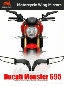 For Ducati Monster 695 696 796 797 821 937 950 1200 Motorcycle Mirror Kits Adjustable Mirrors Motorcycle Wing Mirrors