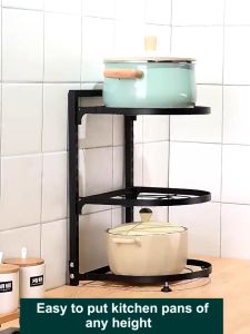 2-5 Tier Kitchen Pan Organizer: A Versatile Countertop Pot Storage Solution