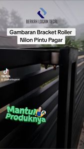 Braket Roller Nilon Rumah & Pagar Dorong Sliding Besi Stainless Kayu