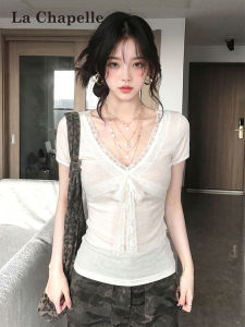 La Chapelle | American Spicy Style Lace Short Sleeve T-Shirt