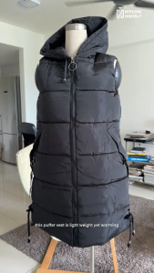 Hitchie -10Deg Women Sleeveless Padded Winter Down Jacket Woman Fleece Baju Sejuk Tebal Parka Korean Windproof 冬天外套羽绒服女