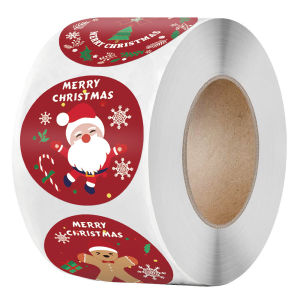 【Clearance Sale】500 pcs/Roll Christmass Packaging Sticker for Seal Label Decor Stationery Sticker Gift Packaging Sticker Christmas Home Decor