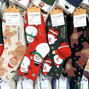 4Pairs Christmas Socks Cute Cartoon Snowflake Elk Santa Claus Sock Winter Thicken Warm Middle Tube Funny Socks Xmas New Year Gift Socks