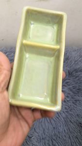 DĨA CHẤM 2 NGĂN 12.5X6 CM - GỐM SỨ CƯỜNG PHÁT