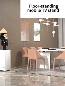 Universal 32-70 inch LCD TV stand mobile TV stand with TV box tray tilt 360° universal wheel