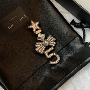 Fashionable Pearl Star Zircon Brooch Pin Womens Coat Pin High-End Elegant Design Unique Pin Fastener Trendy Accessory