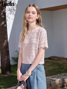 puella | Ruffle And Flounce Short Sleeve T Shirt
