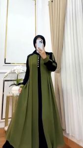 Gamis Salwa Model Outer Bahan Crinkle Airflow Terbaru & Kekinian