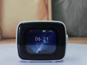 Portable Digital Alarm Clock Bluetooth Speaker Touch Screen Rechargeable Travel Home Office Kitchen Living Room Décor