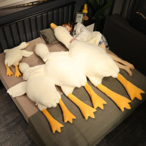 50-160cm Big White Goose Plush Toy Giant Duck Doll Soft Stuffed Animal Goose Sleeping Pillow Sofa Cushion Birthday Gift for Kids