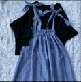 OVERALL DRESS KOTAK KOTAK DRES WANITA DEWASA DAN REMAJA ROK WANITA. 