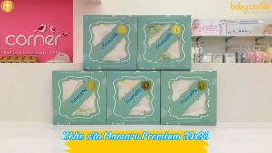 [NSX: 1/5/2024] Hộp 10 Khăn Sữa Premium Mamaru 30 x 30cm Họa Tiết Ngẫu Nhiên Cho Bé Từ Sơ Sinh