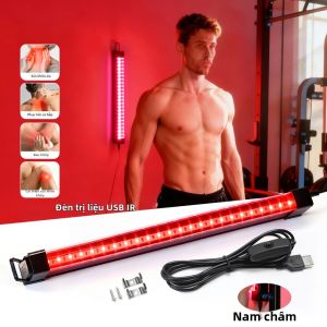 Đèn LED USB 5V Màu Đỏ T8 Dạng Ống Chiếu Sáng Toàn Thân Mặt Hồng Ngoại Gần Làm Đẹp Chăm Sóc Sức Khỏe Công Suất Cao 3W Chân E27 Ánh Sáng Trắng Ấm Dùng Cho Phòng Khách