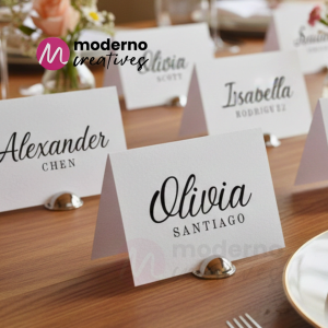 25pcs Wedding Place Card Table Guest Name Card Print Moderno Creatives
