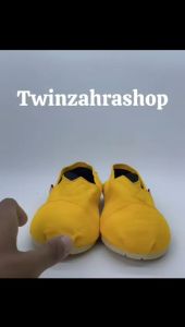 Sepatu Slip On Wanita Selop Casual Kasual Shoes Santai Kain Tanpa Tali Anti Slip Kuning