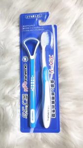 Bộ bàn chải đánh răng và cạo lưỡi Okamura Asahi chăm sóc răng miệng (5012)