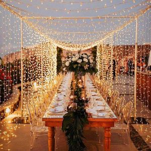 LED Home Decor 3/6M Fairy Light 8 Mode Christmas Lamp USB Curtain String Light Holiday Garland Wedding Party Birthday Decoration