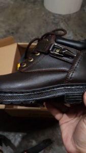 Sepatu Pria Boots Safety Kulit Fintoni Steel Toe 8969