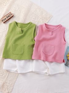 YOUZAITAI | Lightweight Summer Childrens Sleeveless Pajama Set