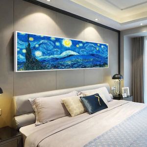 30x80cm DIY Diamond Painting Van Goghs Starry Sky Pattern Large-sized Diamond Painting Set for Home Decoration Painting