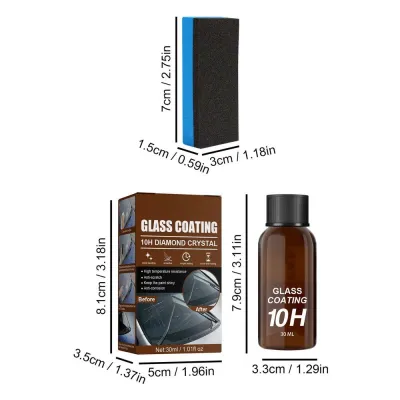 10H Liquid Glass Ceramic Car Coating Waterproof Nano Ceramics Car Paint Care Anti-scratch Super Hydrophobic Glass Coating Set
