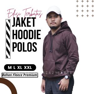 JAKET HOODIE PRIA WANITA JUMBO DEWASA POLOS KEKINIAN DISTRO PULLOVER KEREN OVERSIZE SIZE M SAMPAI XXL BAHAN FLEECE PREMIUM