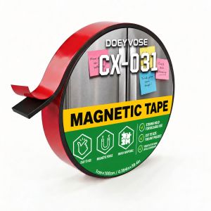 Flexible Rubber Magnet Tape Adhesive Backing 10×1×100cm DIY Craft
