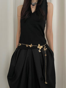 Vòng Eo Kim Loại Hình Bướm Vàng Bohemian Cho Nữ Quần Áo Mùa Hè Vòng Eo Dây Thắt Lưng Phong Cách Dân Tộc Mới Phụ Kiện Thời Trang