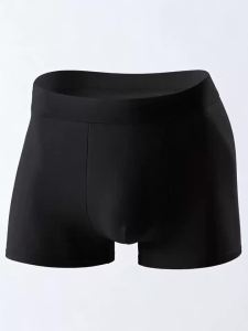 Bộ 5 Quần Lót Nam Màu Đen Chất Liệu Polyester Co Giãn Thoải Mái Đơn Giản Thích Hợp Mặc Hàng Ngày Dùng Được Quanh Năm