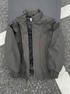 YOULIN | Deep Grey Winter Thicken Bomber Jacket