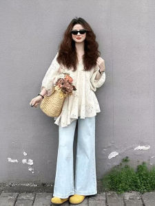 XUECAIQI | Slimming and Age-reducing Outfit Set Blouse Shorts