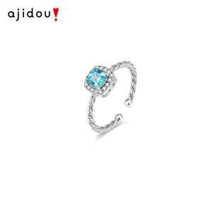ajidou | Tear Shape Cubic Blue Elegant Design Ring