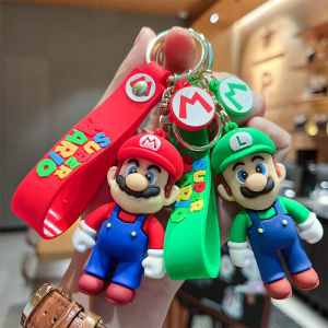 Luigi Mario Brothers Series Keychain Gorilla Princess Yoshi Dinosaur Cute Backpack Pendant Cartoon Accessories
