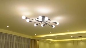 Ceiling light LED Modern gold geometric ceiling light Deluxe Living room bedroom Dining room balcony chandelier lighting