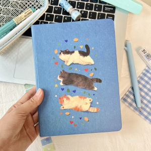 Cute Healing Three Kittens A5 Blank Hard Shell Notebook Student High Appearance Memo Bookkeeping Memo Office Stationery Gift