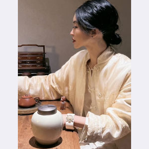 New Chinese Style Womens Cotton Jacket Loose Fashion Outerwear Cold Tone National Trend Tang Costume High End Winter Coat