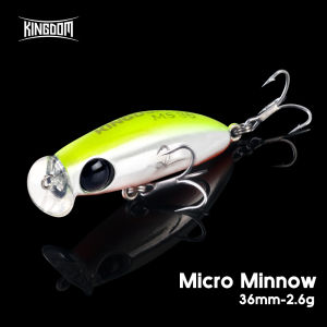 Mồi Câu Giả Kingdom Micro Minnow 2.6g 36mm Mồi Nhựa Cứng Chìm Dùng Câu Cá Vược Cá Chó Cá Hồi Câu Biển Câu Sông