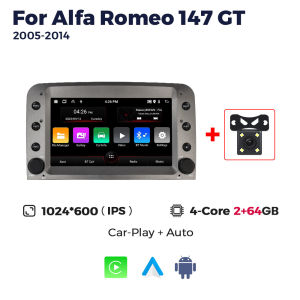 MEKEDE 64GB Android Car Radio Wireless Carplay Auto For Alfa Romeo 147 GT 2005 - 2014 GPS Navigator BT RDS FM Multimedia Player