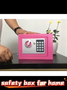 Gold jewellery storage box with lock cash deposit box money saving box home safe deposit box