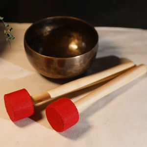 Small Large Tibetan Singing Bowl Mallet Wool Felt Sound Stick Creative Home Decor Vintage Style Desktop Decoration Silicone Material