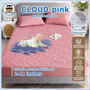 Waterproof Mattress Protector Bed Cover Foam Cover Mattress Cover Queen 59x79 Inches Waterproof Fitted Bedsheet