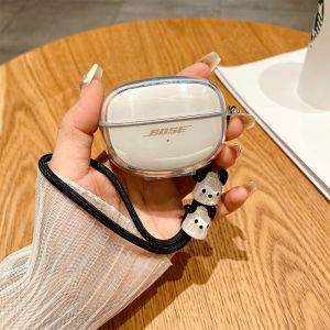 Transparent TPU Case for Bose Ultra Open Earbuds Wireless Earbuds with Hand Strap Ultra-Thin Clear Protective Cover Accessories for Bose Ultra Open Earphones