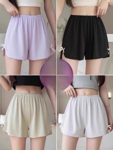 Miiow | Womens Loose Ice Silk Safety Shorts Summer 2024 New Outwear Anti-Light Large Size Home Base Shorts Casual Thin Material