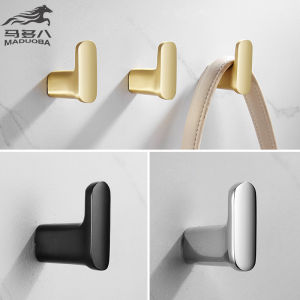 Bathroom Brass Clothes Hook Wall-Mounted Hanger behind the Door Single Creative Copper Metal Towel Coat and Hat Hook