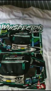 Kaos Anak Motif Bus Winspector Terbaru Usia 1-12 Tahun Free Stiker