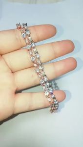 ZAKOL Tinh Tế Màu Bạc Zircon Lá Lắc Tay Pha Lê Trái Tim Dây Chuyền Vòng Tay Dành Cho Nữ Thời Trang Bé Gái Trang Sức Dự Tiệc