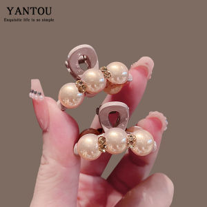 Fashionable Pink Pearl Small Hair Clip Korean Version Teenage Girls Hair Clamp Rhinestones Fringe Clamp Attractive Hair Accessories