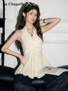 La Chapelle | French Twist Knot V-Neck Strap Tank Top Summer Wear