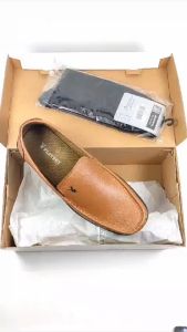 Sepatu Slip On Pria Kulit Sapi Asli Coklat Formal Kerja Kasual Nyaman BandungFootwearID