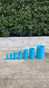 ต่อตรง พีวีซี PVC ขนาด 1/2" 3/4"1"1.1/4" 2" ชั้น 13.5 สีฟ้า